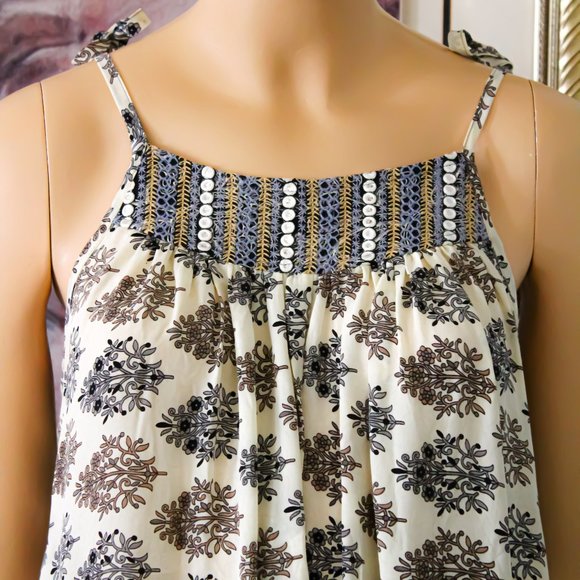 BOHO INSPIRED PRINT SPAGHETTI STRAP MIDI DRESS - Picture 6 of 8